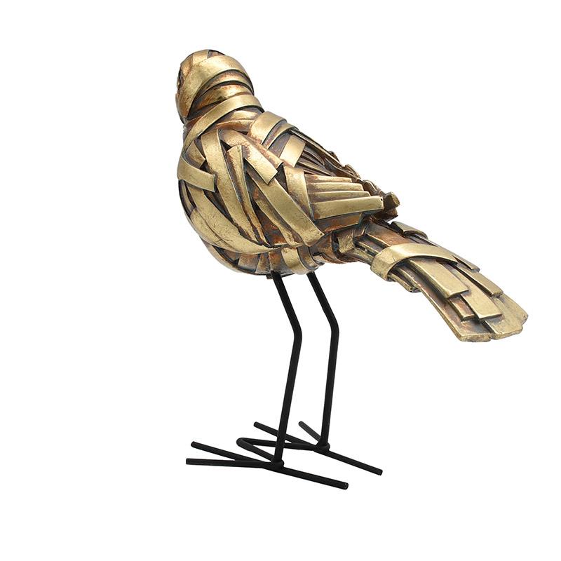 ΕΠΙΤΡΑΠΕΖΙΑ ΔΙΑΚΟΣΜΗΤΙΚΗ ΦΙΓΟΥΡΑ FL25089 ΠΟΥΛΙ ΧΡΥΣΟ-ΜΑΥΡΟ ΧΡΩΜΑ 20x7x17εκ - Image 3