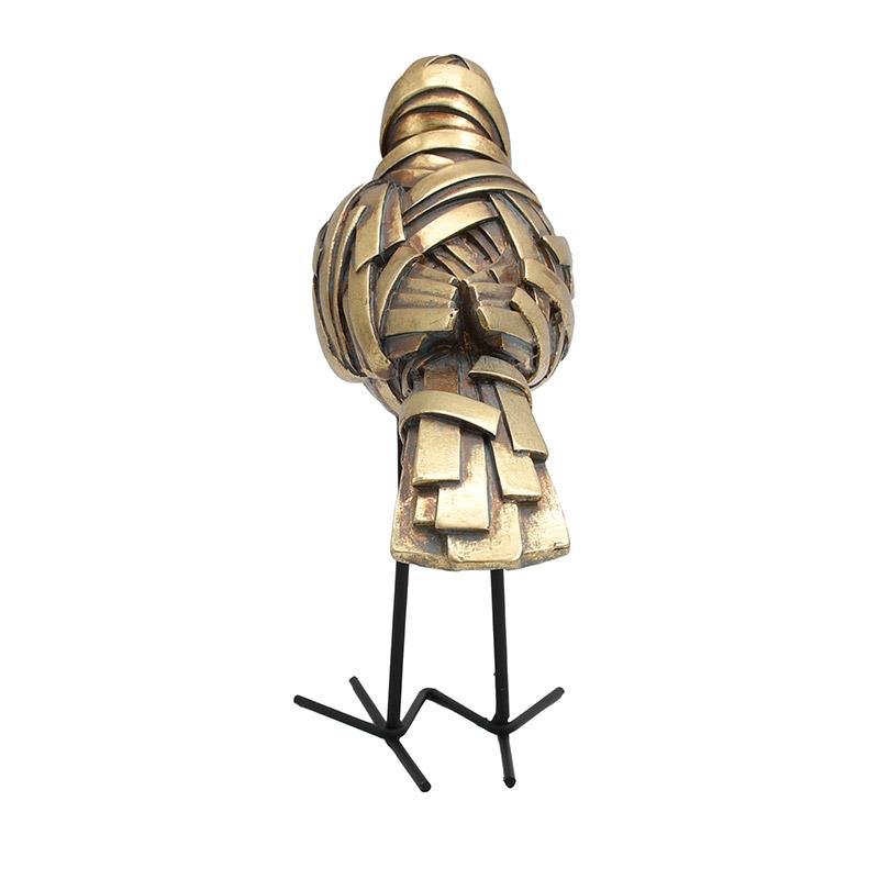 ΕΠΙΤΡΑΠΕΖΙΑ ΔΙΑΚΟΣΜΗΤΙΚΗ ΦΙΓΟΥΡΑ FL25089 ΠΟΥΛΙ ΧΡΥΣΟ-ΜΑΥΡΟ ΧΡΩΜΑ 20x7x17εκ - Image 4