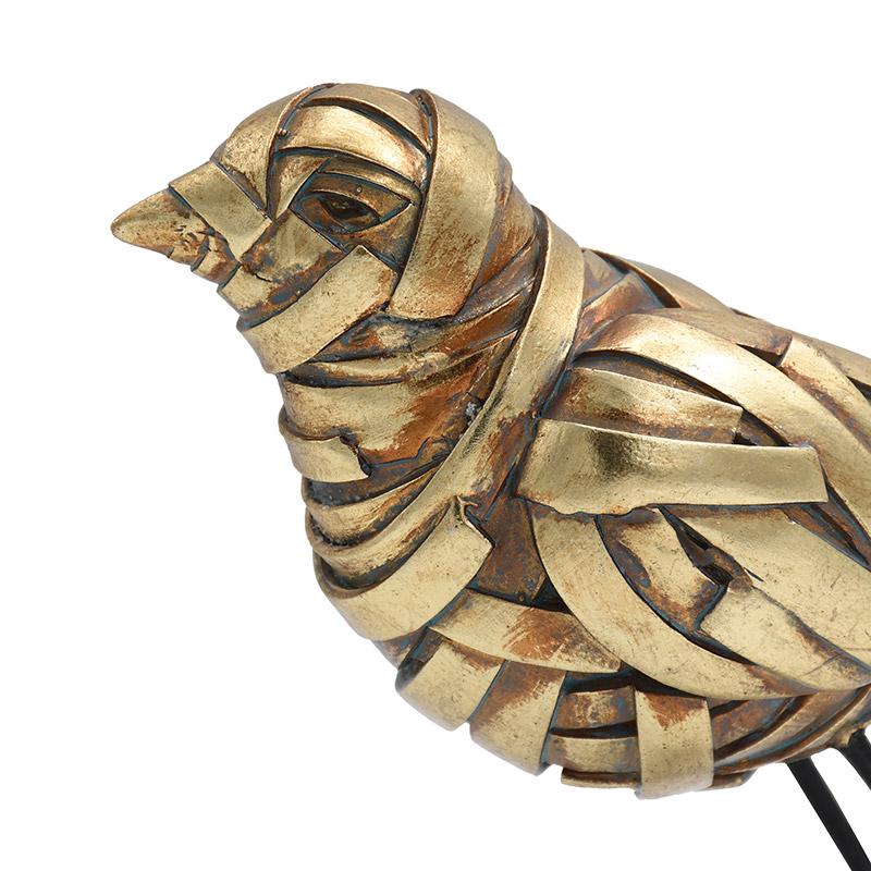 ΕΠΙΤΡΑΠΕΖΙΑ ΔΙΑΚΟΣΜΗΤΙΚΗ ΦΙΓΟΥΡΑ FL25089 ΠΟΥΛΙ ΧΡΥΣΟ-ΜΑΥΡΟ ΧΡΩΜΑ 20x7x17εκ - Image 6