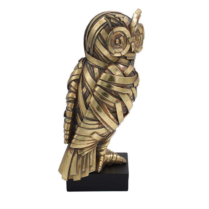 ΕΠΙΤΡΑΠΕΖΙΑ ΔΙΑΚΟΣΜΗΤΙΚΗ ΦΙΓΟΥΡΑ FL25090 ΚΟΥΚΟΥΒΑΓΙΑ ΧΡΥΣΟ-ΜΑΥΡΟ ΧΡΩΜΑ 9.50x9.50x22.5εκ - Image 3