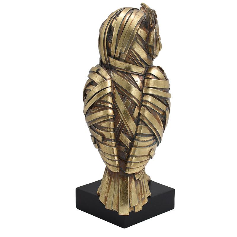 ΕΠΙΤΡΑΠΕΖΙΑ ΔΙΑΚΟΣΜΗΤΙΚΗ ΦΙΓΟΥΡΑ FL25090 ΚΟΥΚΟΥΒΑΓΙΑ ΧΡΥΣΟ-ΜΑΥΡΟ ΧΡΩΜΑ 9.50x9.50x22.5εκ - Image 4