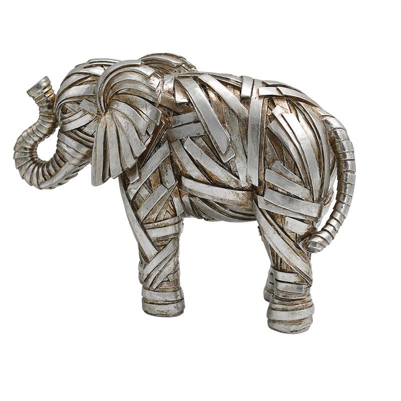 ΕΠΙΤΡΑΠΕΖΙΑ ΔΙΑΚΟΣΜΗΤΙΚΗ ΦΙΓΟΥΡΑ FL25233 ΕΛΕΦΑΝΤΑΣ ΑΣΗΜΙ ΧΡΩΜΑ 23x9x16εκ - Image 3