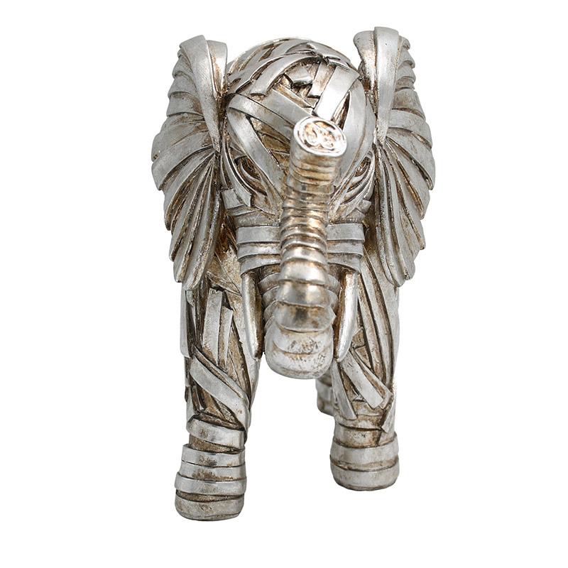 ΕΠΙΤΡΑΠΕΖΙΑ ΔΙΑΚΟΣΜΗΤΙΚΗ ΦΙΓΟΥΡΑ FL25233 ΕΛΕΦΑΝΤΑΣ ΑΣΗΜΙ ΧΡΩΜΑ 23x9x16εκ - Image 4