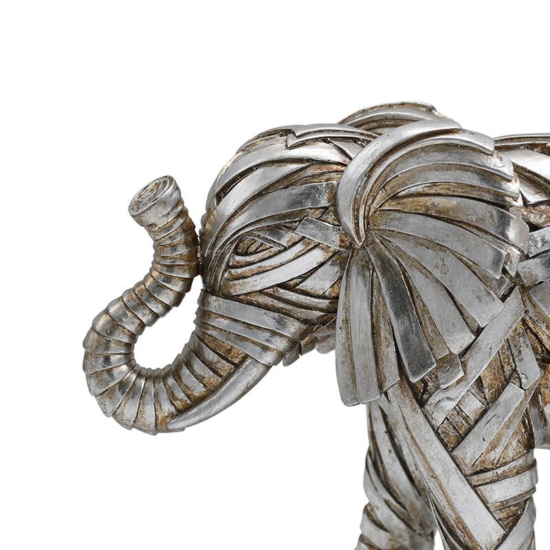 ΕΠΙΤΡΑΠΕΖΙΑ ΔΙΑΚΟΣΜΗΤΙΚΗ ΦΙΓΟΥΡΑ FL25233 ΕΛΕΦΑΝΤΑΣ ΑΣΗΜΙ ΧΡΩΜΑ 23x9x16εκ - Image 6