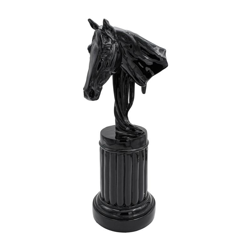 ΕΠΙΤΡΑΠΕΖΙΑ ΔΙΑΚΟΣΜΗΤΙΚΗ ΦΙΓΟΥΡΑ FL389 "ΑΛΟΓΟ" ΜΑΥΡΟ ΧΡΩΜΑ 22x17x50εκ