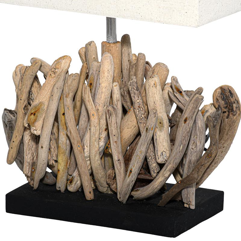 ΕΠΙΤΡΑΠΕΖΙΑ ΛΑΜΠΑ DANTE ΑΠΟ ΘΑΛΑΣΣΟΞΥΛΟ ΧΡΩΜΑ ΜΠΕΖ - ΦΥΣΙΚΟ 35x14x54εκ E27 - Image 3