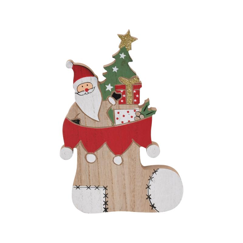ΕΠΙΤΡΑΠΕΖΙΟ ΧΡΙΣΤΟΥΓΕΝΝΙΑΤΙΚΟ ΔΙΑΚΟΣΜΗΤΙΚΟ "Santa Sock" 19.5x2x13
