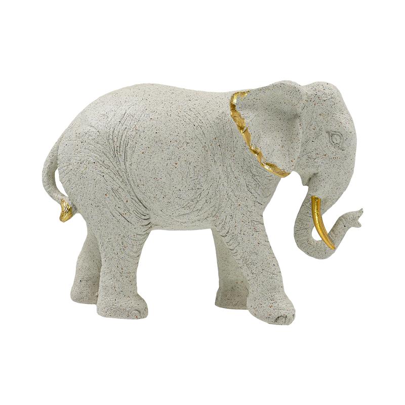 ΕΠΙΤΡΑΠΕΖΙΟ ΔΙΑΚΟΣΜΗΤΙΚΟ ΕΛΕΦΑΝΤΑΣ FL18012 ΜΠΕΖ-ΧΡΥΣΟ ΧΡΩΜΑ