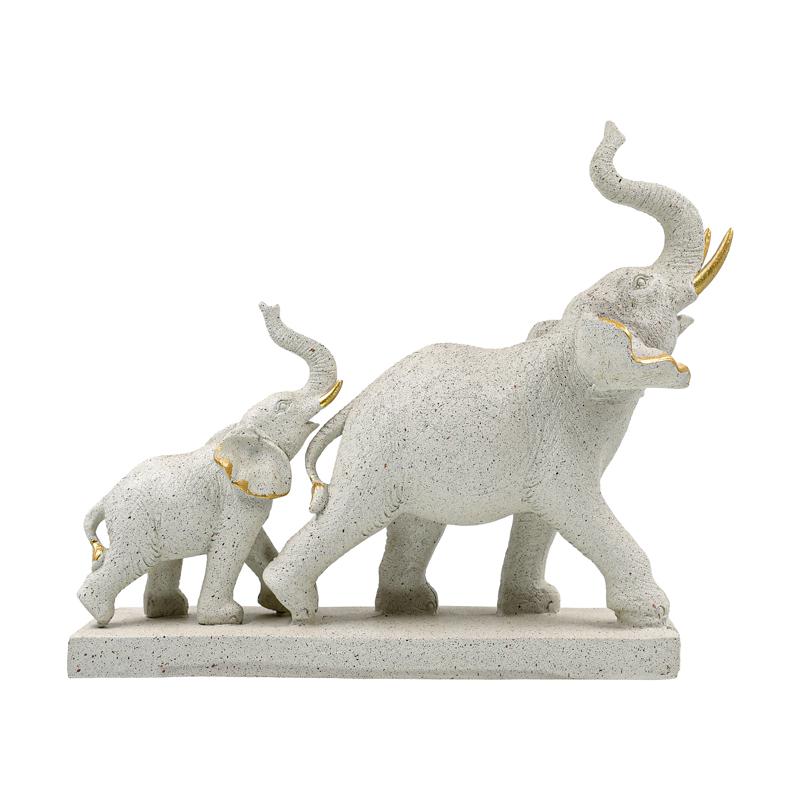 ΕΠΙΤΡΑΠΕΖΙΟ ΔΙΑΚΟΣΜΗΤΙΚΟ ΕΛΕΦΑΝΤΑΣ FL19026 ΜΠΕΖ-ΧΡΥΣΟ ΧΡΩΜΑ