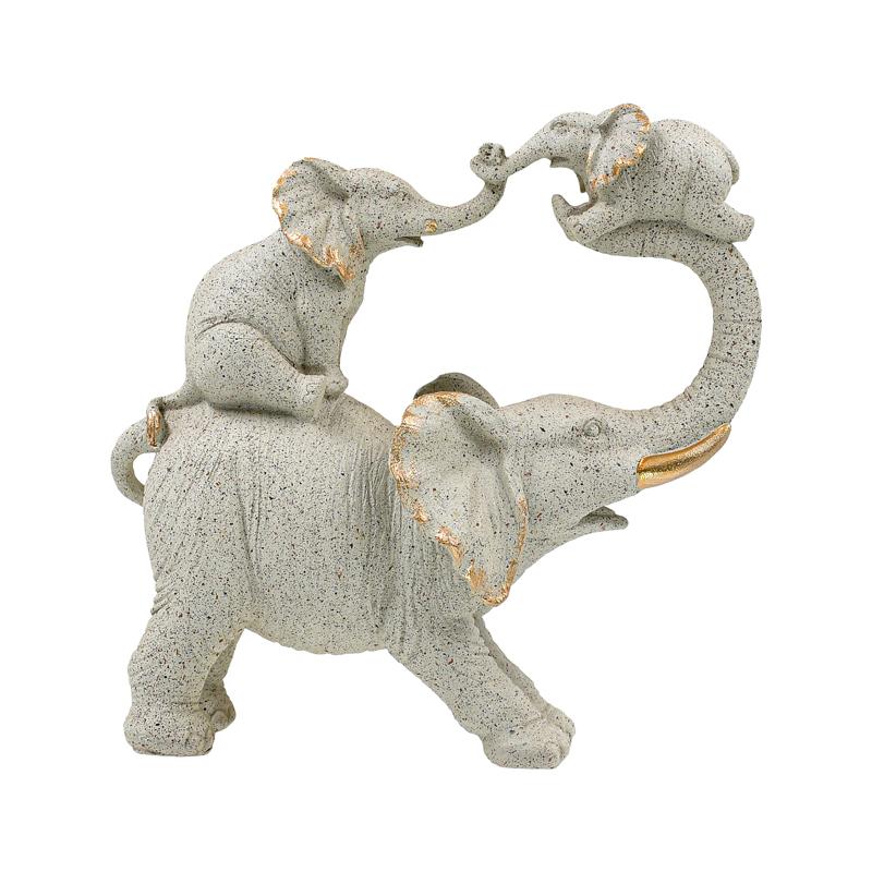 ΕΠΙΤΡΑΠΕΖΙΟ ΔΙΑΚΟΣΜΗΤΙΚΟ ΕΛΕΦΑΝΤΑΣ FL221003 ΜΠΕΖ-ΧΡΥΣΟ ΧΡΩΜΑ