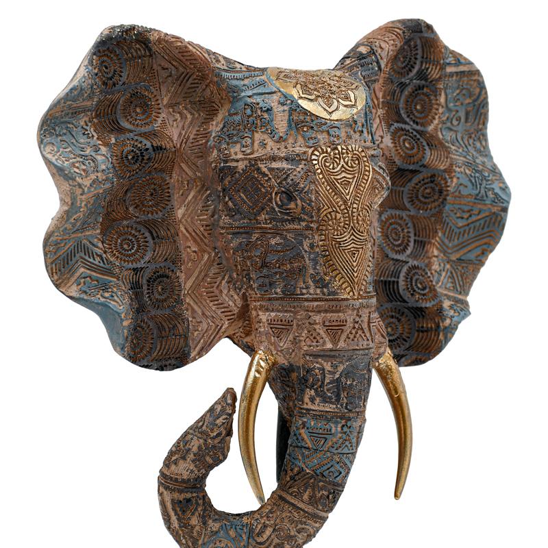 ΕΠΙΤΡΑΠΕΖΙΟ ΔΙΑΚΟΣΜΗΤΙΚΟ ΕΛΕΦΑΝΤΑΣ FL2452 ΚΑΦΕ-ΧΡΥΣΟ ΧΡΩΜΑ 20x8x28εκ - Image 3