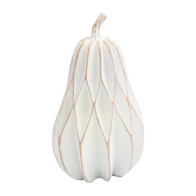 ΕΠΙΤΡΑΠΕΖΙΟ ΔΙΑΚΟΣΜΗΤΙΚΟ pear ΛΕΥΚΟ-ΧΡΥΣΟ ΧΡΩΜΑ 15x13x23εκ