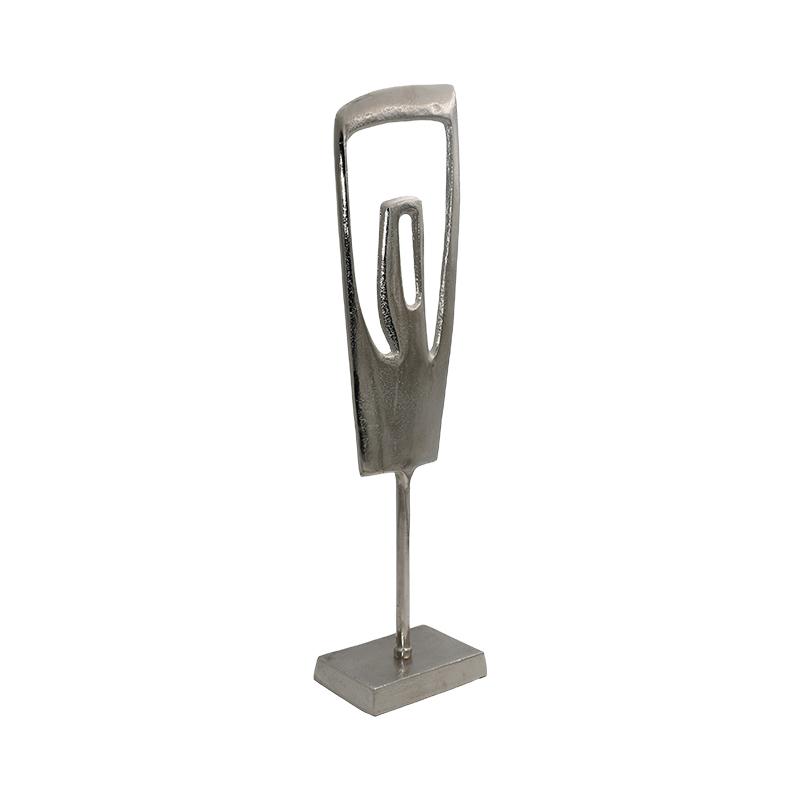 ΕΠΙΤΡΑΠΕΖΙΟ ΔΙΑΚΟΣΜΗΤΙΚΟ "Sculpture" ΑΣΗΜΙ ΝΙΚΕΛ 16x11x65εκ - Image 3