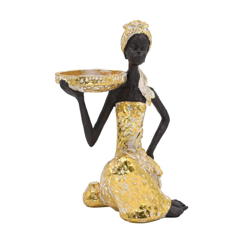 ΕΠΙΤΡΑΠΕΖΙΟ ΔΙΑΚΟΣΜΗΤΙΚΟ ΓΥΝΑΙΚΕΙΑ ΦΙΓΟΥΡΑ FL245405 ΧΡΥΣΟ ΧΡΩΜΑ