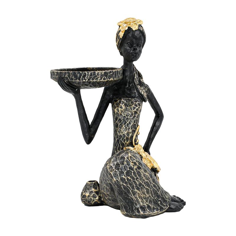 ΕΠΙΤΡΑΠΕΖΙΟ ΔΙΑΚΟΣΜΗΤΙΚΟ ΓΥΝΑΙΚΕΙΑ ΦΙΓΟΥΡΑ FL245405 ΜΑΥΡΟ ΧΡΩΜΑ