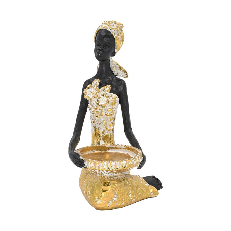 ΕΠΙΤΡΑΠΕΖΙΟ ΔΙΑΚΟΣΜΗΤΙΚΟ ΓΥΝΑΙΚΕΙΑ ΦΙΓΟΥΡΑ FL245406 ΧΡΥΣΟ ΧΡΩΜΑ