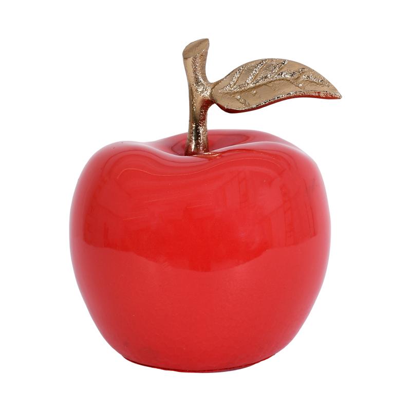 ΕΠΙΤΡΑΠΕΖΙΟ ΔΙΑΚΟΣΜΗΤΙΚΟ ΚΕΡΑΜΙΚΟ ΜΗΛΟ FL25069 ΚΟΚΚΙΝΟ-ΧΡΥΣΟ ΧΡΩΜΑ 12x9εκ