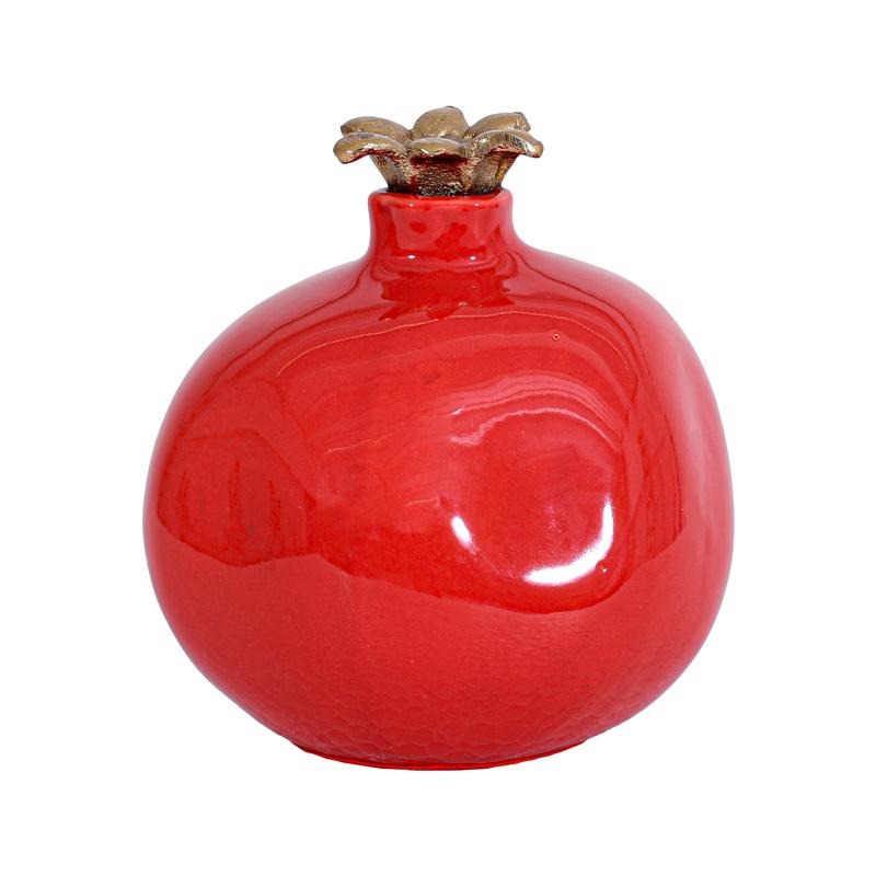 ΕΠΙΤΡΑΠΕΖΙΟ ΔΙΑΚΟΣΜΗΤΙΚΟ ΚΕΡΑΜΙΚΟ ΡΟΔΙ FL25067 ΚΟΚΚΙΝΟ-ΧΡΥΣΟ ΧΡΩΜΑ 10x10εκ