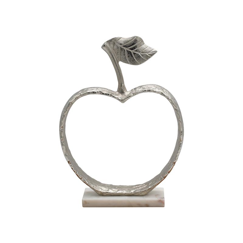 ΕΠΙΤΡΑΠΕΖΙΟ ΔΙΑΚΟΣΜΗΤΙΚΟ ΜΗΛΟ FL24506 ΑΣΗΜΙ ΧΡΩΜΑ 22x31εκ