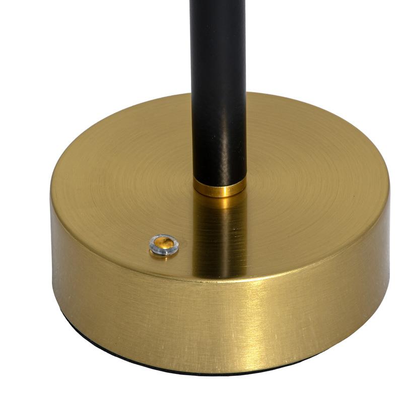 ΕΠΙΤΡΑΠΕΖΙΟ ΦΩΤΙΣΤΙΚΟ ΑΦΗΣ LED ΕΠΑΝΑΦΟΡΤΙΖΟΜΕΝΟ FL24178 ΜΕΤΑΛΛΙΚO ΜΑΥΡΟ-ΧΡΥΣΟ ΧΡΩΜΑ 22x48εκ - Image 4