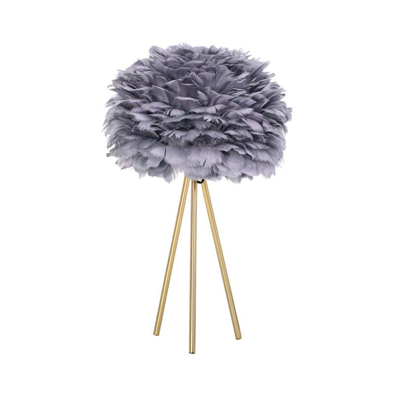 ΕΠΙΤΡΑΠΕΖΙΟ ΦΩΤΙΣΤΙΚΟ ΜΕ ΦΤΕΡΑ ΜΑΥΡΟ-ΓΚΡΙ ΧΡΩΜΑ 40x62εκ