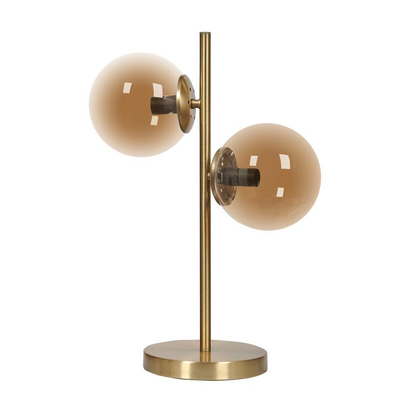 ΕΠΙΤΡΑΠΕΖΙΟ ΜΕΤΑΛΛΙΚΟ ΦΩΤΙΣΤΙΚΟ ΜΠΡΟΝΖΕ-ΜΕΛΙ ΧΡΩΜΑ Ε14 30x50εκ