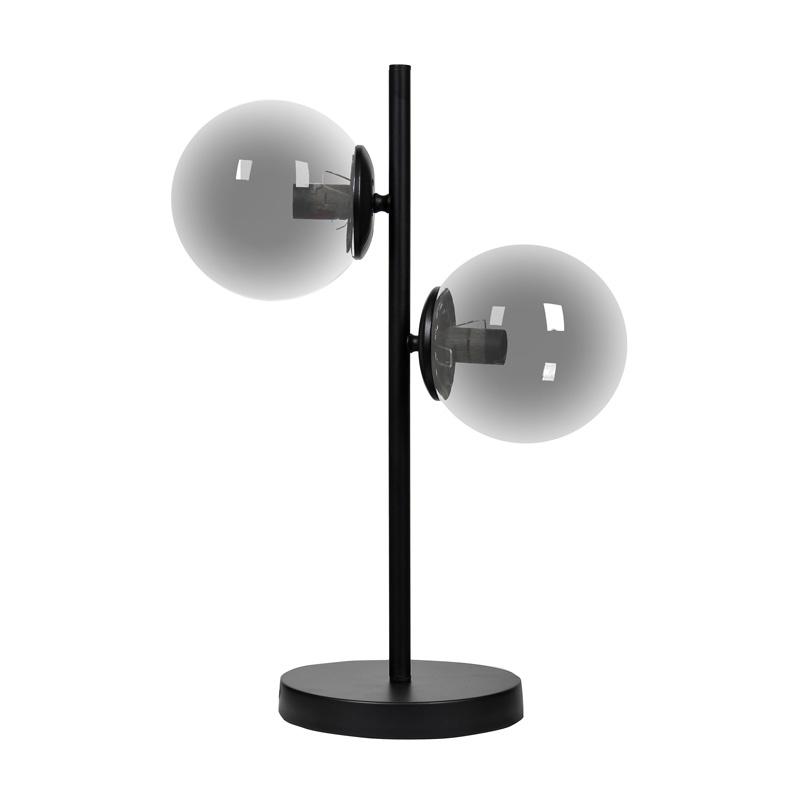 ΕΠΙΤΡΑΠΕΖΙΟ ΜΕΤΑΛΛΙΚΟ ΦΩΤΙΣΤΙΚΟ ΜΥΡΟ-ΓΚΡΙ ΧΡΩΜΑ Ε14 30x50εκ