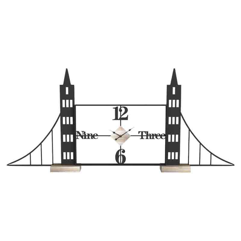 ΕΠΙΤΡΑΠΕΖΙΟ ΡΟΛΟΙ "Bridge" NATURE ΞΥΛΟ-ΜΕΤΑΛΛΟ 50x8x30εκ sls