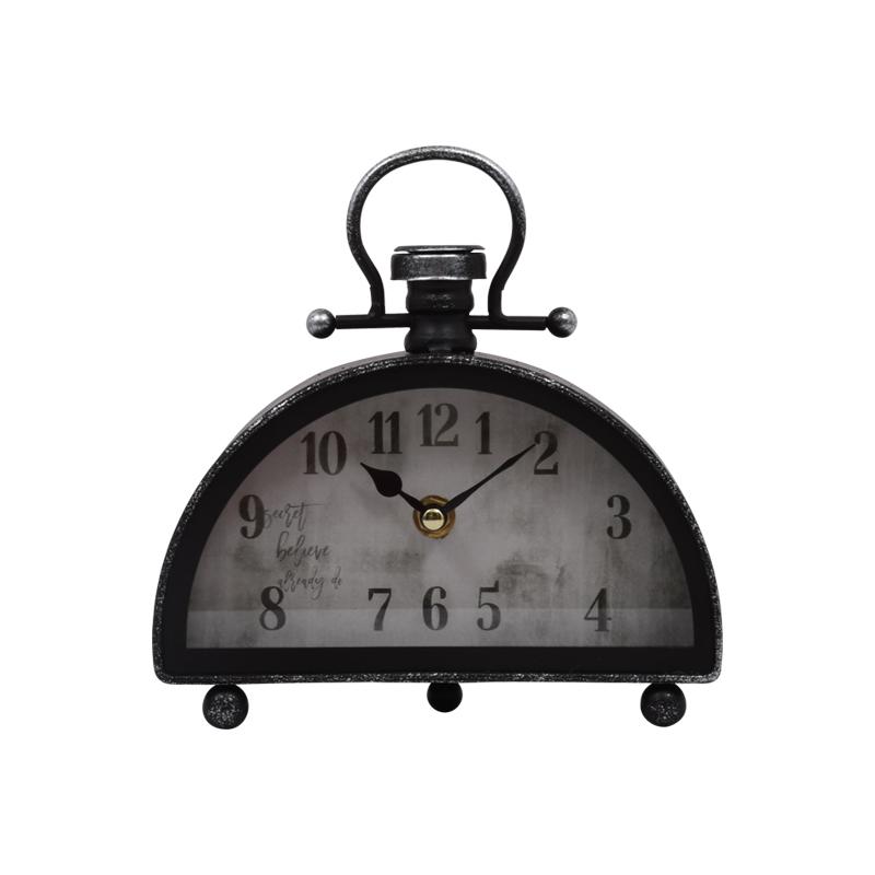 ΕΠΙΤΡΑΠΕΖΙΟ ΡΟΛΟΙ "Vintage Lantern" ΜΕΤΑΛΛΙΚΟ ΜΑΥΡΟ ΧΡΩΜΑ 18.5x5.5x18.5εκ sls