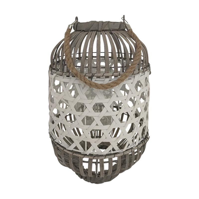 ΦΑΝΑΡΙ BAMBOO Land ΜΕ ΓΥΑΛΙ ΚΑΦΕ-ΛΕΥΚΟ ΧΡΩΜΑ 22x35 sls