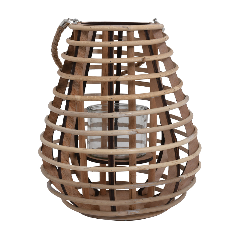 ΦΑΝΑΡΙ BAMBOO Maha ΜΕ ΓΥΑΛΙ ΦΥΣΙΚΟ ΧΡΩΜΑ 24*38