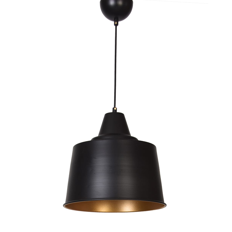 ΦΩΤΙΣΤΙΚΟ ΟΡΟΦΗΣ 0011 ΜΑΥΡΟ-ΧΡΥΣΟ ΜΕΤΑΛΛΙΚΟ 30εκ Ε27