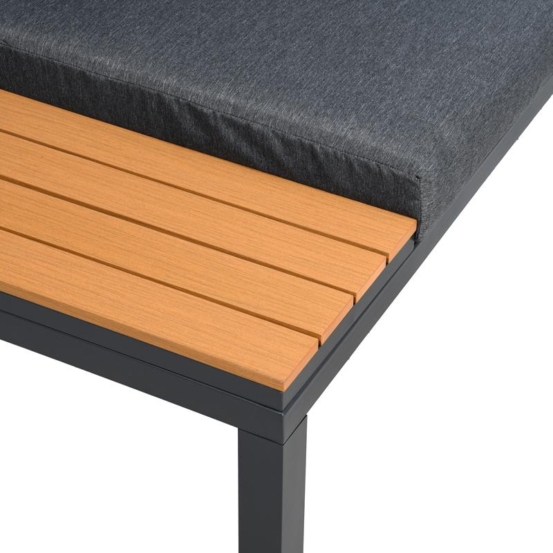 ΓΩΝΙΑΚΟ ΣΑΛΟΝΙ ΚΗΠΟΥ 3 ΤΕΜΑΧΙΩΝ Puebla ΓΚΡΙ ΧΡΩΜΑ 270x220x77εκ - Image 7