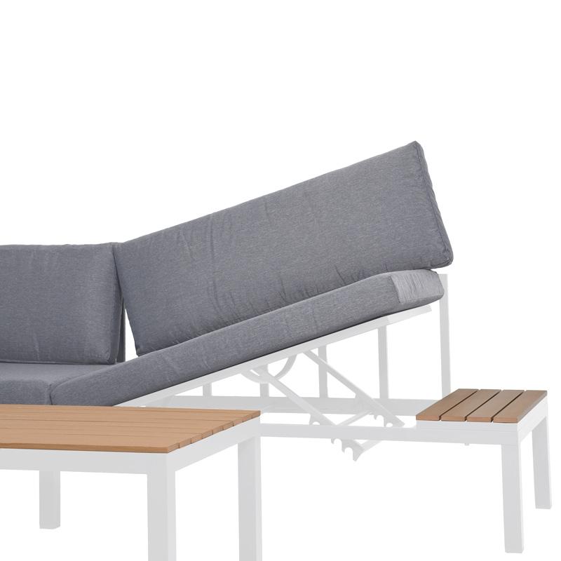 ΓΩΝΙΑΚΟ ΣΑΛΟΝΙ ΚΗΠΟΥ 3 ΤΕΜΑΧΙΩΝ Puebla ΛΕΥΚΟ ΧΡΩΜΑ 270x220x77εκ - Image 5