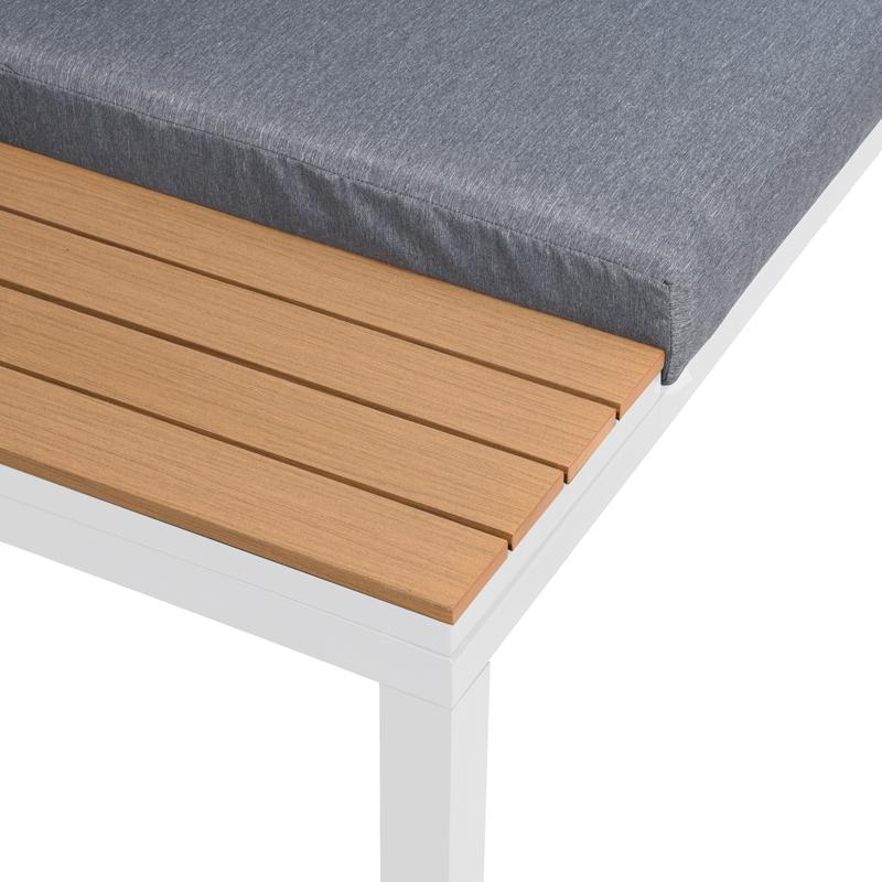 ΓΩΝΙΑΚΟ ΣΑΛΟΝΙ ΚΗΠΟΥ 3 ΤΕΜΑΧΙΩΝ Puebla ΛΕΥΚΟ ΧΡΩΜΑ 270x220x77εκ - Image 7