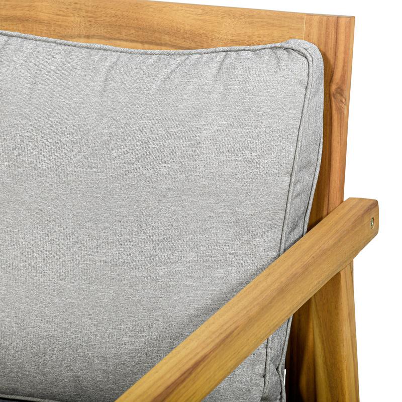 ΓΩΝΙΑΚΟ ΣΕΤ ΚΗΠΟΥ 4 ΤΕΜ ΞΥΛΟ ΑΚΑΚΙΑΣ FL130 ΚΑΡΥΔΙ ΣΚΕΛΕΤΟΣ ΜΠΕΖ-ΚΑΦΕ ΥΦΑΣΜΑ 190x130x79εκ - Image 5