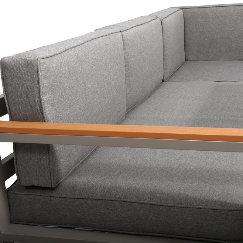 ΓΩΝΙΑΚΟ ΣΕΤ ΚΗΠΟΥ Estelle ΜΠΕΖ ΧΡΩΜΑ 213x213x65εκ - Image 4