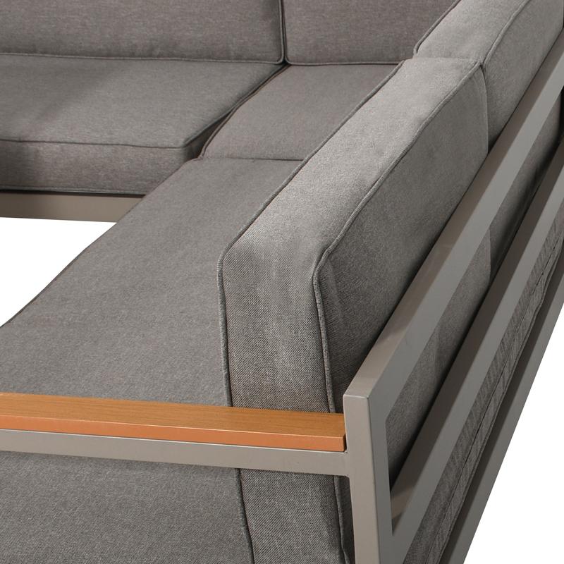 ΓΩΝΙΑΚΟ ΣΕΤ ΚΗΠΟΥ Estelle ΜΠΕΖ ΧΡΩΜΑ 213x213x65εκ - Image 6