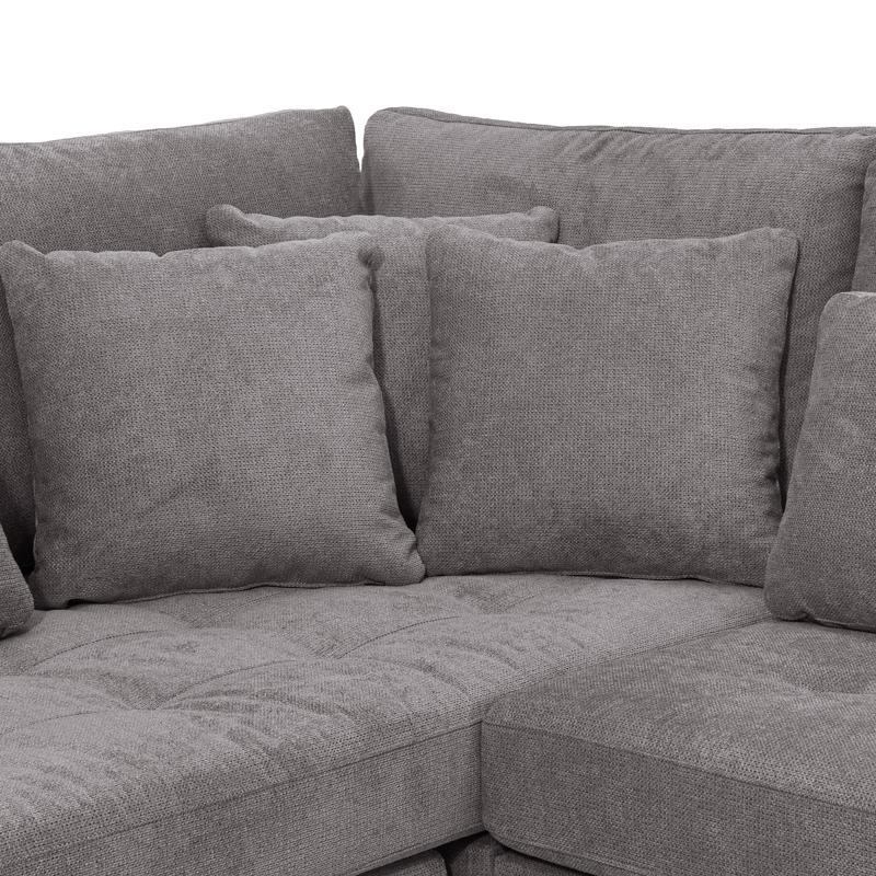 ΓΩΝΙΑΚΟΣ ΚΑΝΑΠΕΣ Albert ΣΚΟΥΡΟ ΓΚΡΙ ΧΡΩΜΑ 280x220x96εκ - Image 3