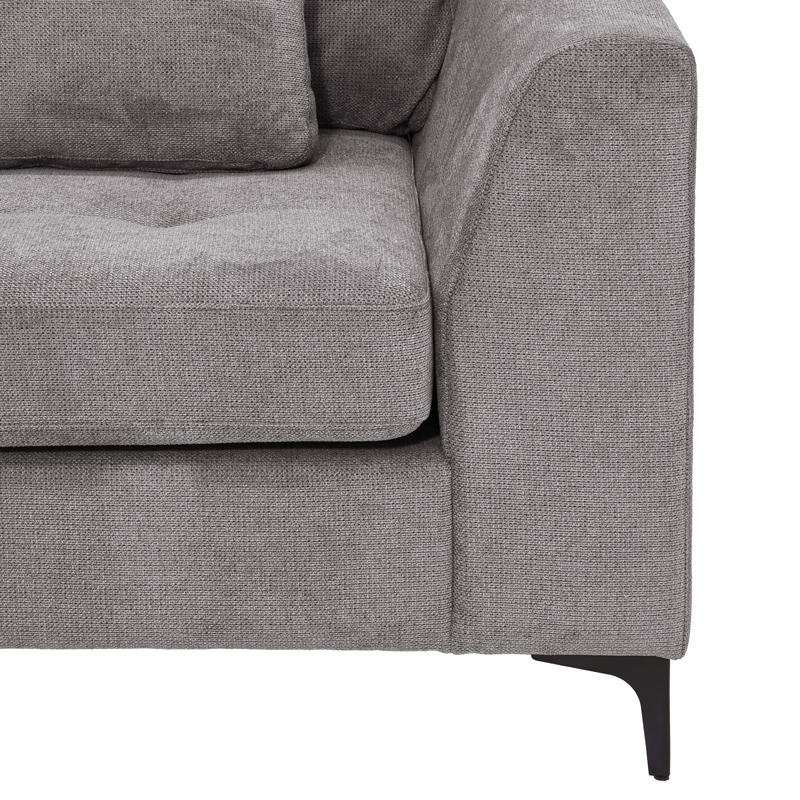 ΓΩΝΙΑΚΟΣ ΚΑΝΑΠΕΣ Albert ΣΚΟΥΡΟ ΓΚΡΙ ΧΡΩΜΑ 280x220x96εκ - Image 5