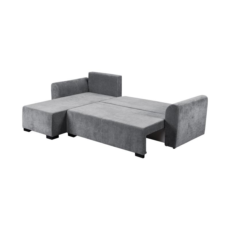 ΓΩΝΙΑΚΟΣ ΚΑΝΑΠΕΣ ΚΡΕΒΑΤΙ Migros ΓΚΡΙ ΧΡΩΜΑ 268x167x80εκ - Image 4