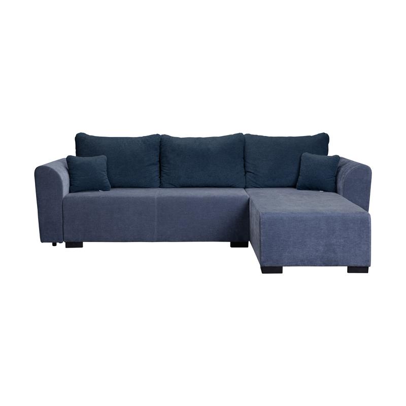 ΓΩΝΙΑΚΟΣ ΚΑΝΑΠΕΣ ΚΡΕΒΑΤΙ Migros ΜΠΛΕ ΧΡΩΜΑ 268x167x80εκ - Image 3