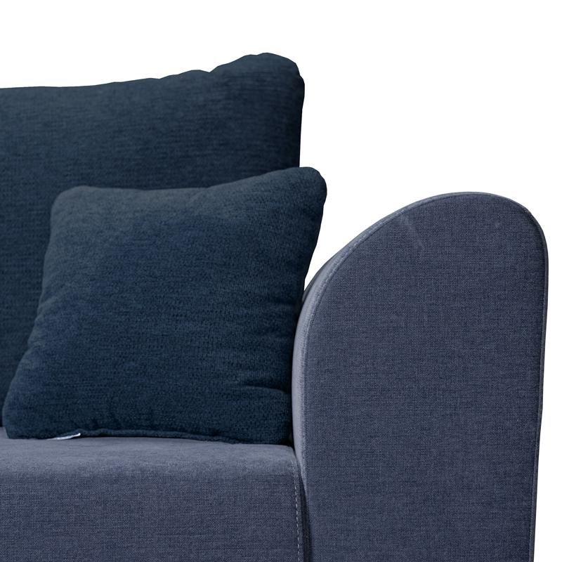 ΓΩΝΙΑΚΟΣ ΚΑΝΑΠΕΣ ΚΡΕΒΑΤΙ Migros ΜΠΛΕ ΧΡΩΜΑ 268x167x80εκ - Image 6