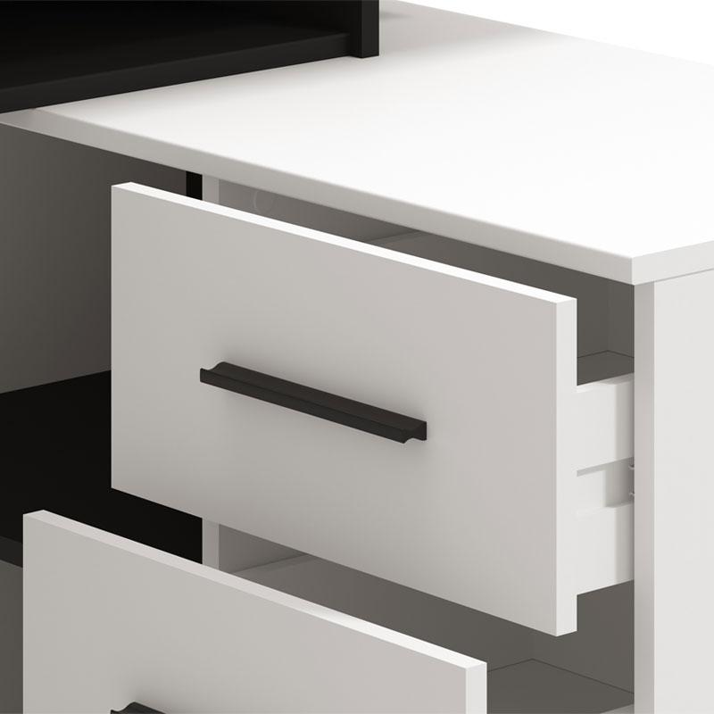 ΓΡΑΦΕΙΟ ARHIMED ΛΕΥΚΟ-ΜΑΥΡΟ 138x102x75εκ - Image 6