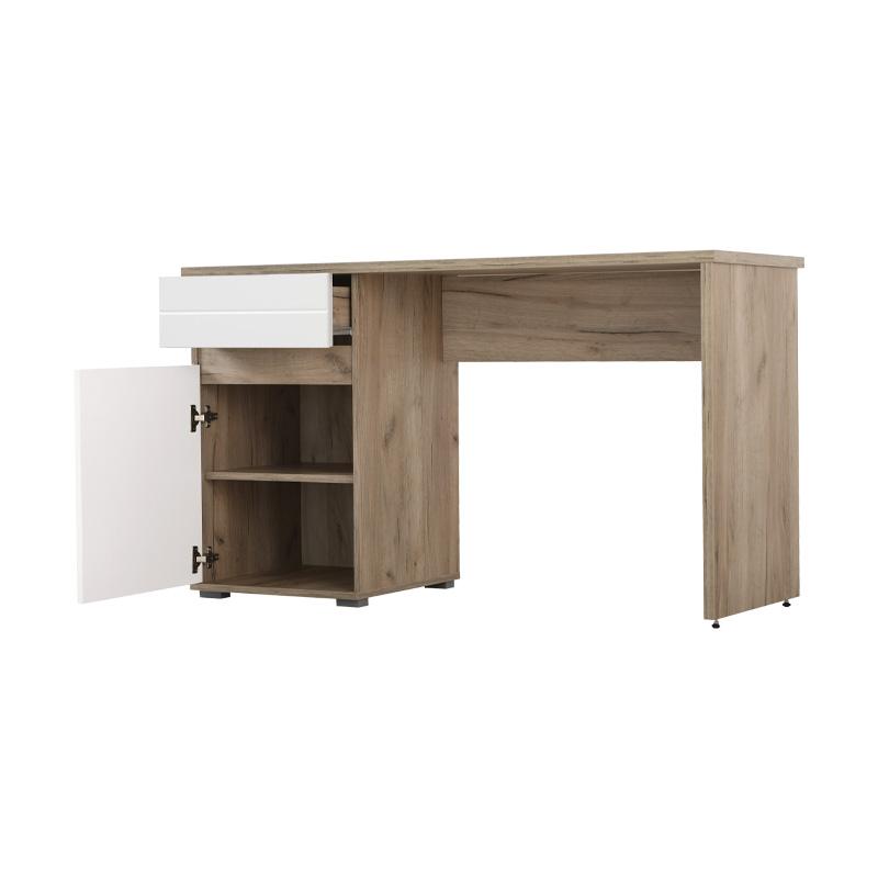 ΓΡΑΦΕΙΟ Elan GREY OAK/ΛΕΥΚΗ ΛΑΚΑ 130x50x75,5εκ - Image 4