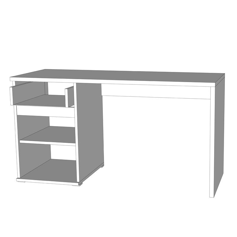 ΓΡΑΦΕΙΟ Jan SONOMA/ΛΕΥΚΟ 130x50x75,5εκ - Image 4