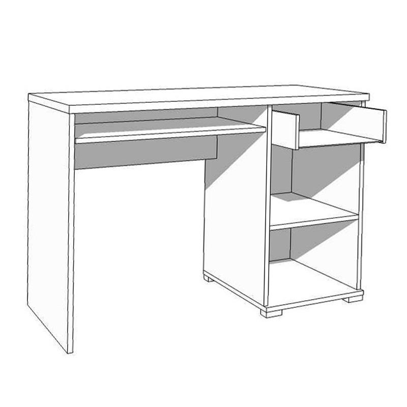 ΓΡΑΦΕΙΟ TALES SONOMA / ΜΑΥΡΟ 108x50x76,5εκ - Image 5