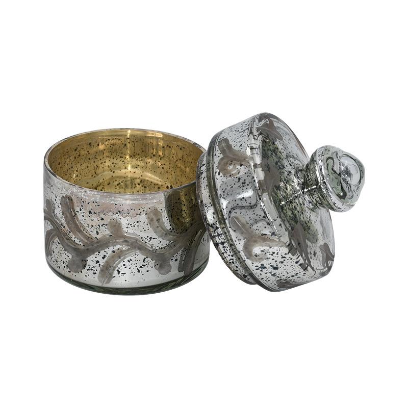 ΓΥΑΛΙΝΗ ΔΙΑΚΟΣΜΗΤΙΚΗ ΦΟΝΤΑΝΙΕΡΑ FL15512 ΑΣΗΜΙ ΧΡΩΜΑ 9x14εκ - Image 3