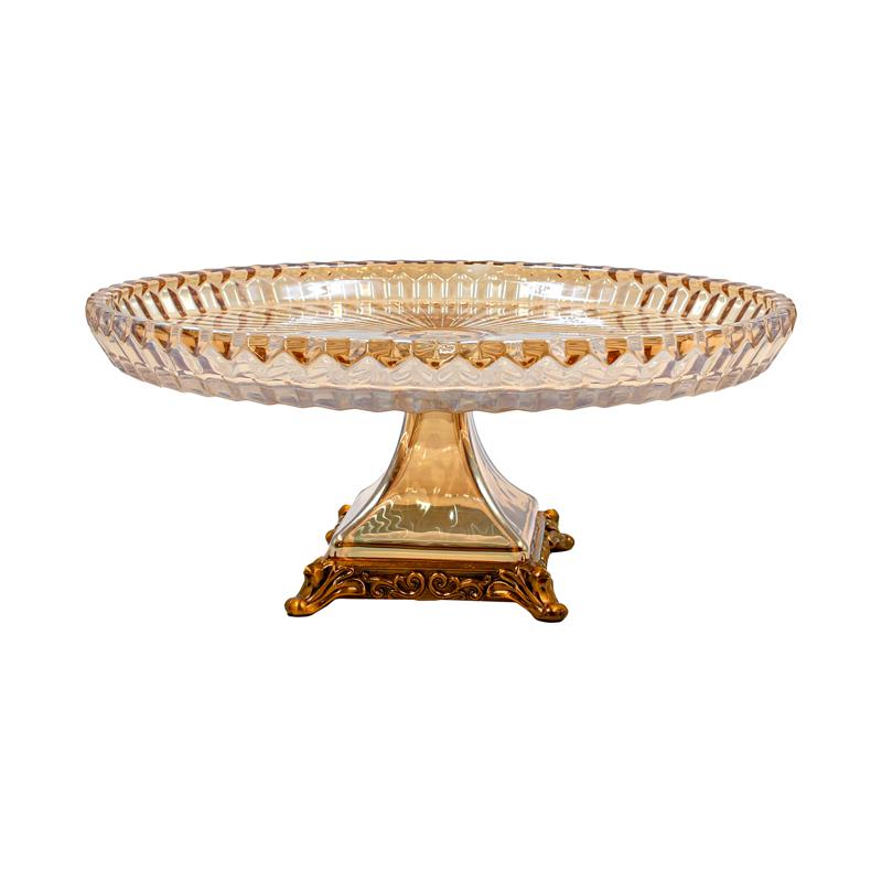 ΓΥΑΛΙΝΗ ΔΙΑΚΟΣΜΗΤΙΚΗ ΠΙΑΤΕΛΑ FL1208 AMBER ΧΡΩΜΑ 32x17εκ