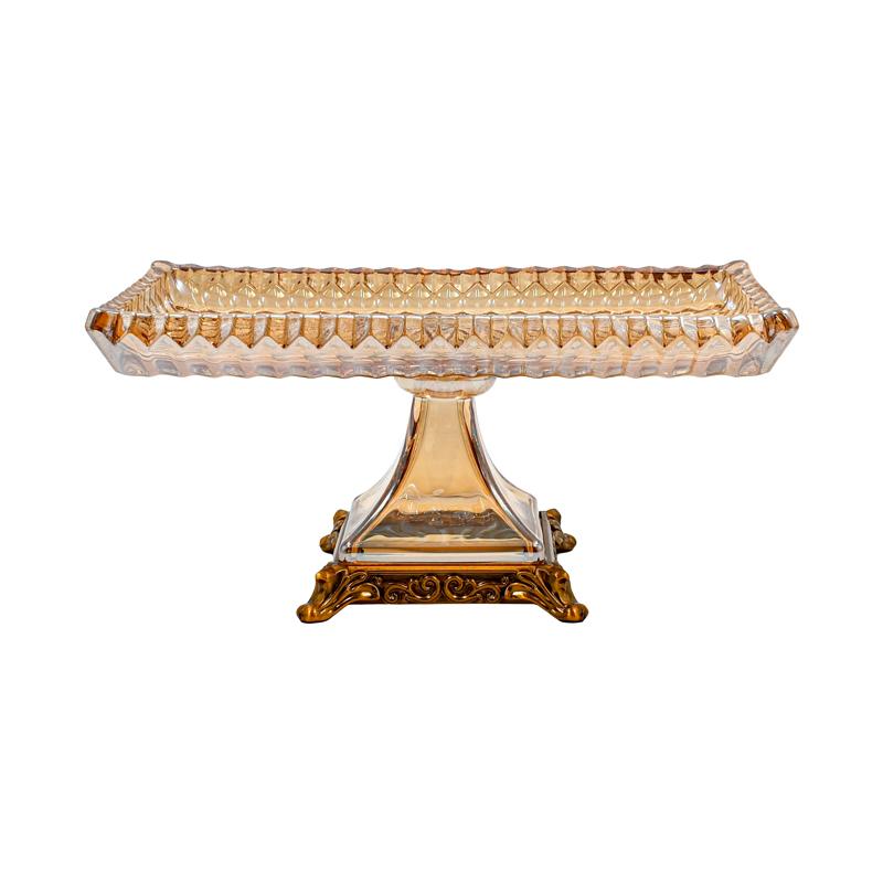 ΓΥΑΛΙΝΗ ΔΙΑΚΟΣΜΗΤΙΚΗ ΠΙΑΤΕΛΑ FL1213 AMBER ΧΡΩΜΑ 29x16x14εκ